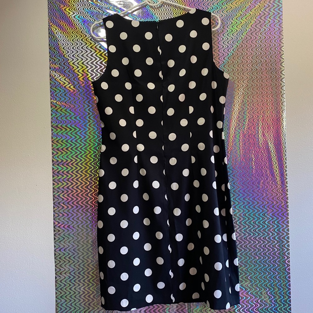 Navy blue & white polka dot dress - Picture 3 of 5